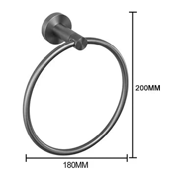 Gunmetal Grey Towel Ring #202407