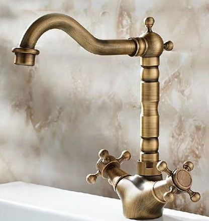 Vintage Half Brass Bathroom Set