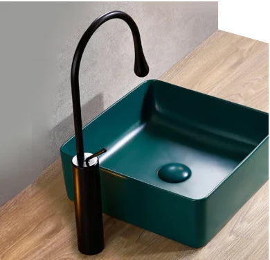 Black Teardrop Tall Basin Mixer #1702