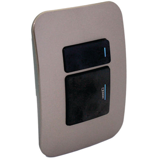 2-Way Universal Push Button Dimmer with Locator Switch - Bronze