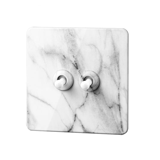 Bastille Marble Toggle Light Switch - 2 lever