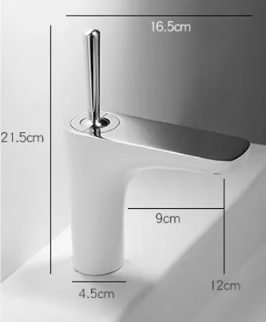 White and Chrome Modern Basin Mixer #201794