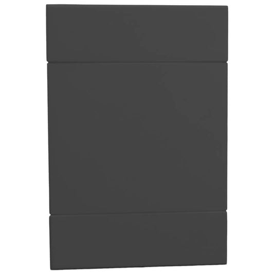 50 x 100mm Blank Cover Plate - Charcoal