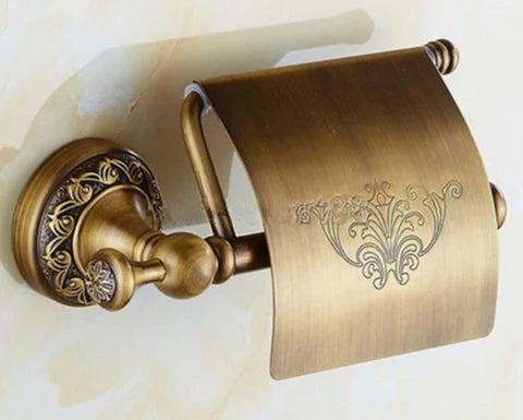 Antique Carved Toilet Roll Holder #201817