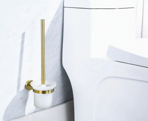 Brushed Gold Minimal Toilet Brush Holder #201874