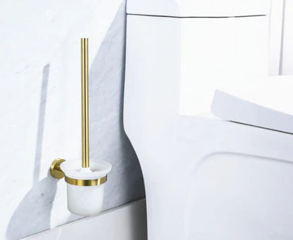 Brushed Gold Minimal Toilet Brush Holder #201874