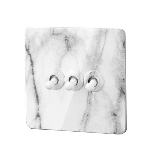 Bastille Marble Toggle Light Switch - 3 lever