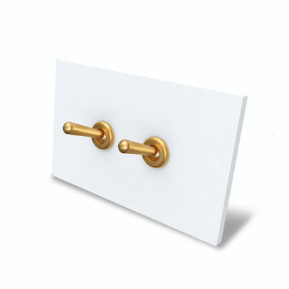 Cape Toggle - White with Gold Toggle