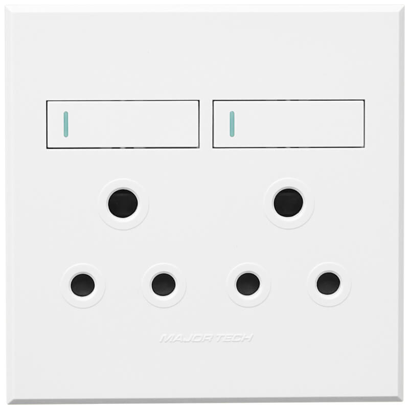 Veti 3 - Double RSA Sockets White