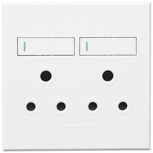 Veti 3 - Double RSA Sockets White