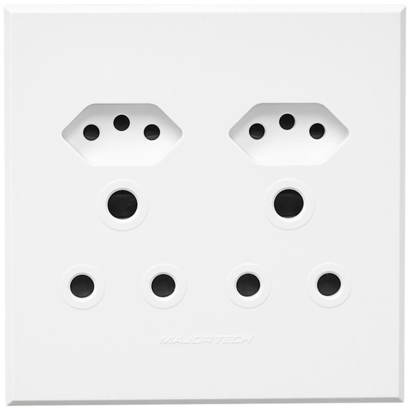 Veti 3 - Unswitched RSA & V-Slim Sockets - White