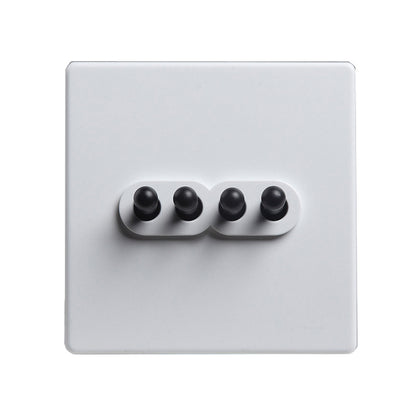 Classic White with black Toggle - 4 Levers