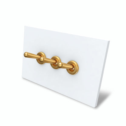 Cape Toggle - White with Gold Toggle