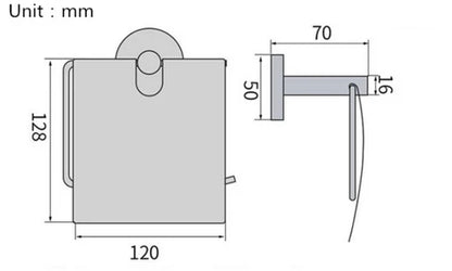 Brushed Gold Minimal Toilet Roll Holder with Cover #201873