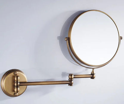 Brass Double Sided Magnification Vanity Mirror - Wall Mount #201819
