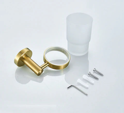 Brushed Gold Minimal Toothbrush Holder #201875