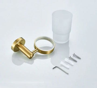 Brushed Gold Minimal Toothbrush Holder #201875