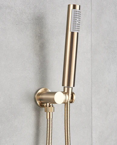Brushed Gold Modern Concealed Shower with Hand Shower #20211