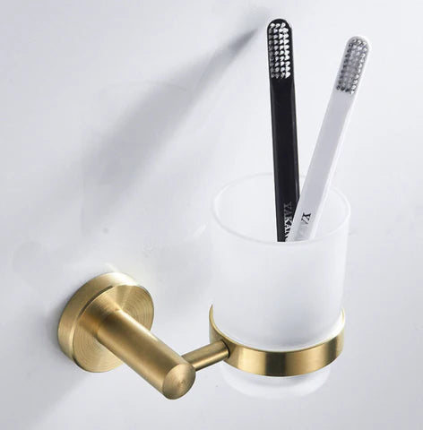Brushed Gold Minimal Toothbrush Holder #201875