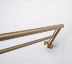 Brushed Gold Minimal Double Towel Rail #201866