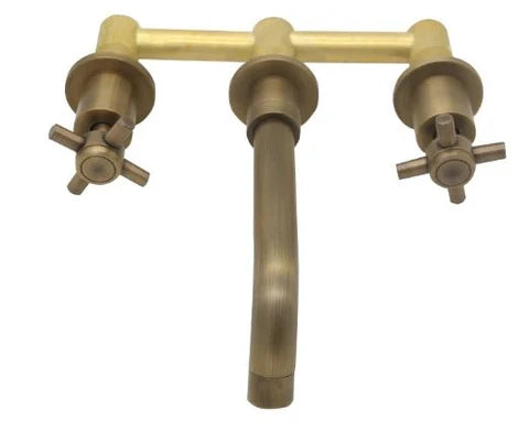 Modern Brass Cross Handle 3 Hole Basin Mixer #20103