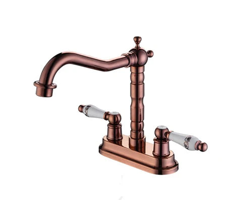 Rose Gold Antique Dual Ceramic Handle Mixer #201714