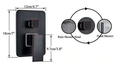 Black Concealed Shower Unit With Hand Shower #201795