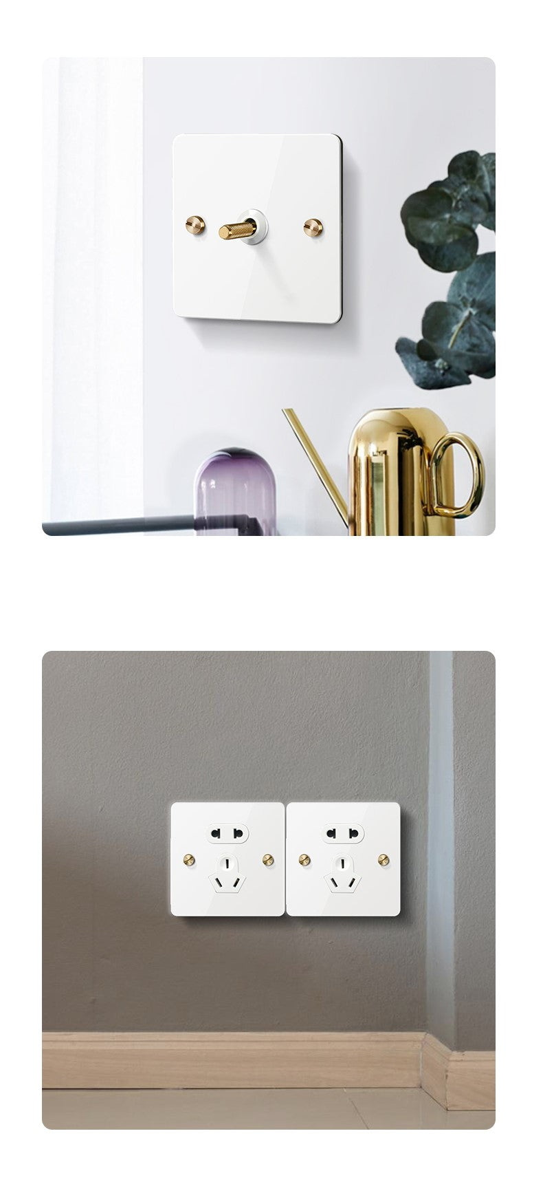 White and Gold - Detailed Toggle Range