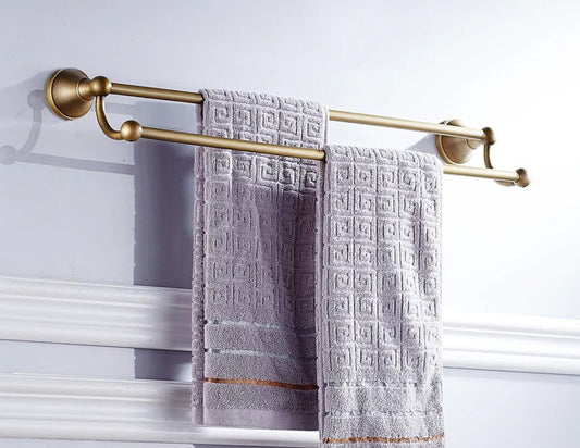 Antique Brass Double Towel Rail