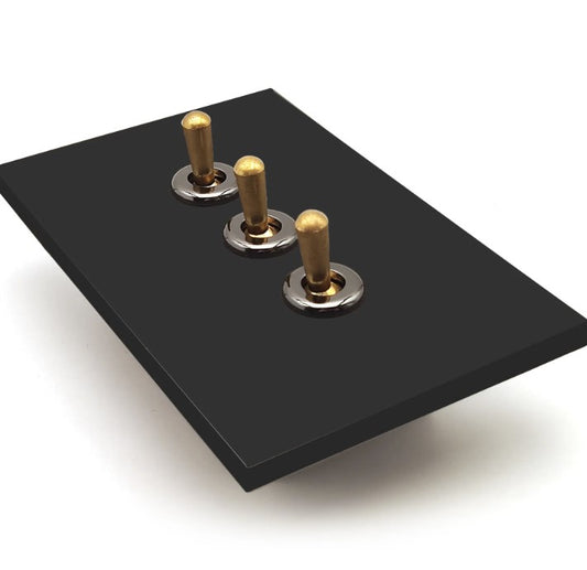 Cape Toggle - Black with Chrome and Gold Toggle