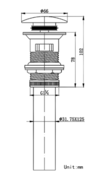 Brass Pop Up Floor Drain