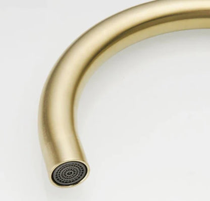 Brushed Gold Minimal Round Arc Mixer #201849
