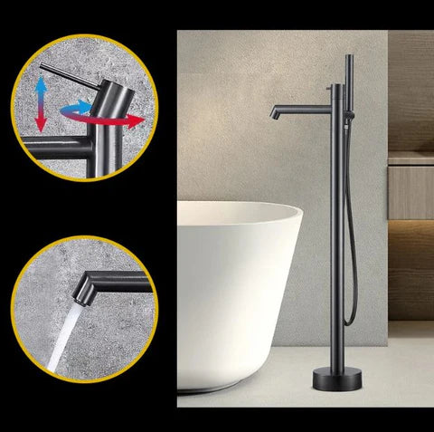 Gunmetal Grey Floor Stand Bath Mixer #202418
