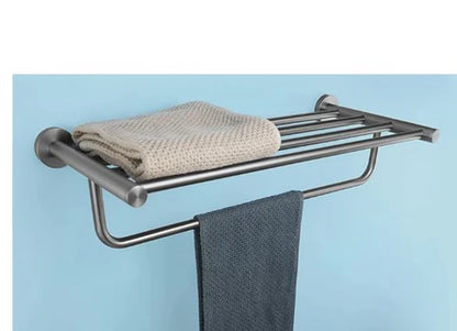 Gun Metal Modern Towel Rack and Rail #202411