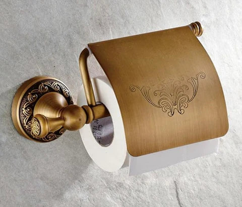 Antique Carved Toilet Roll Holder #201817
