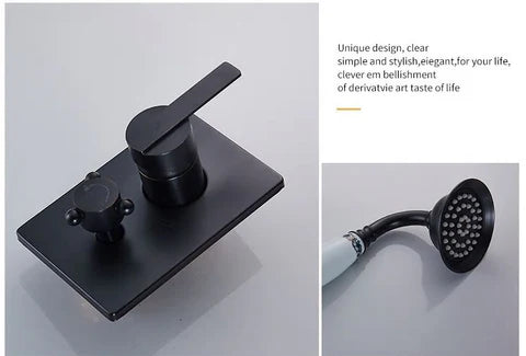 Oil Rubbed Black Shower Unit with Ceramic Hand Shower #20164