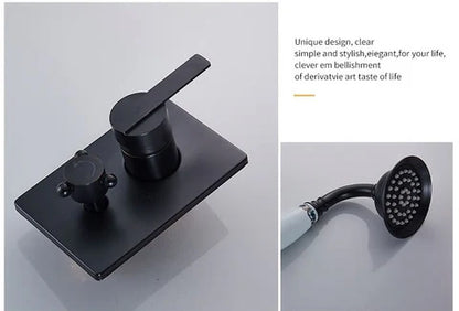 Oil Rubbed Black Shower Unit with Ceramic Hand Shower #20164