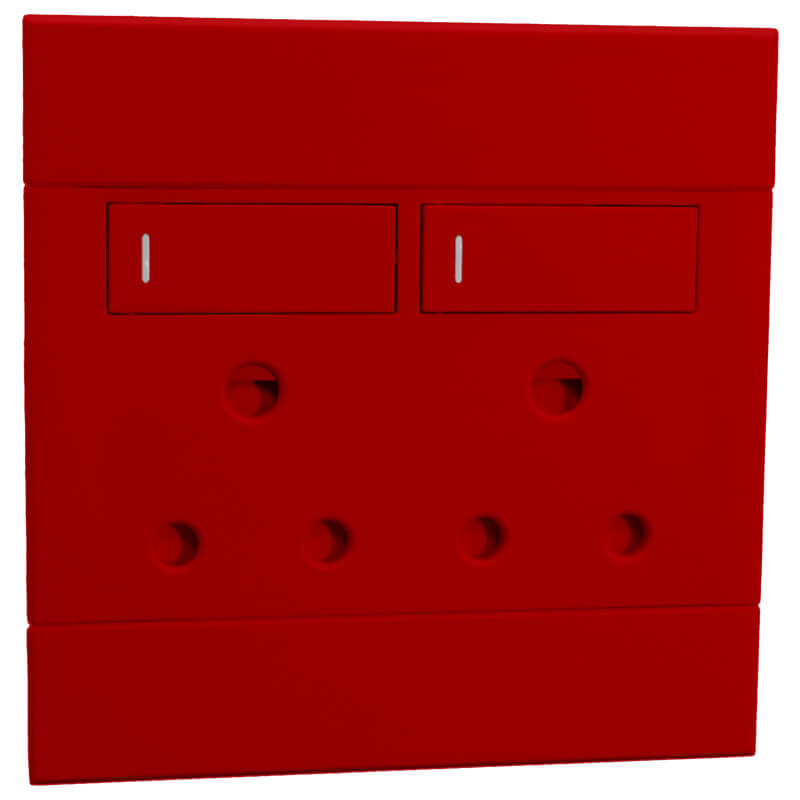 Double Dedicated RSA Socket - Red