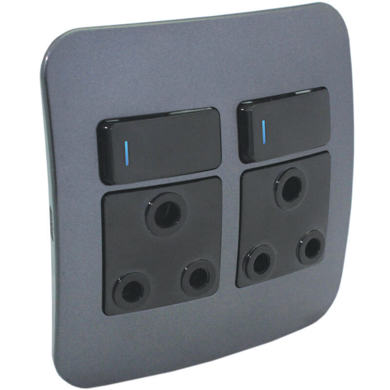 Double RSA Socket Outlet with Indicator