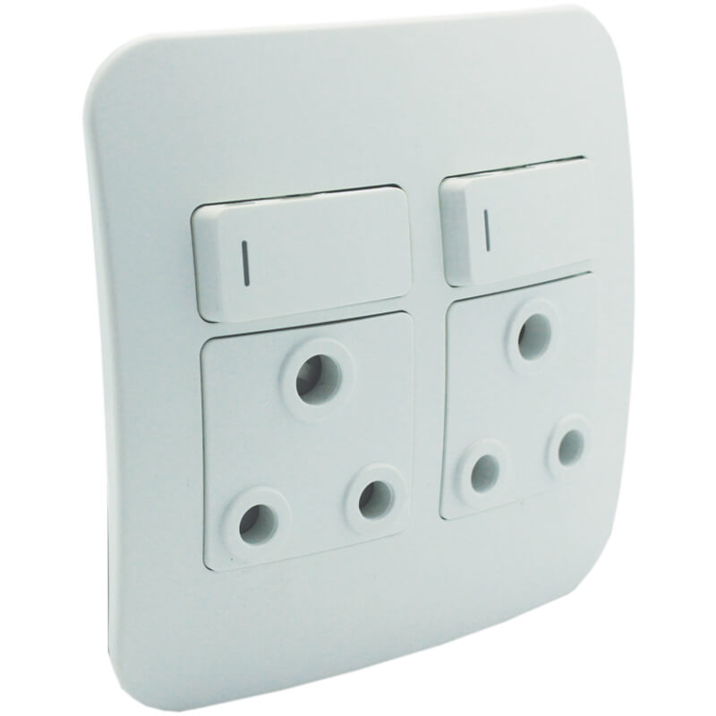 Double Switched Wall Socket