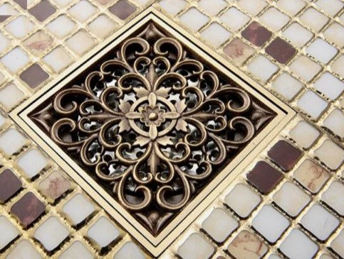 Filigree Brass Shower Trap #201813