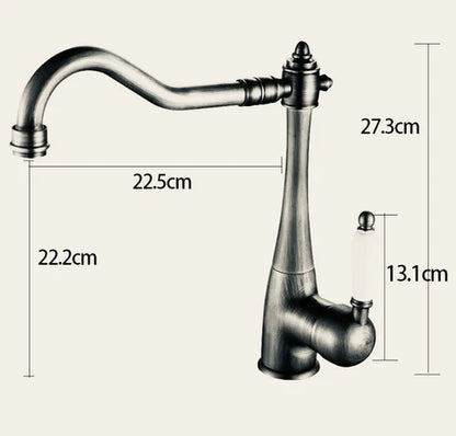 Chrome Antique Single Ceramic Handel Mixer #201726