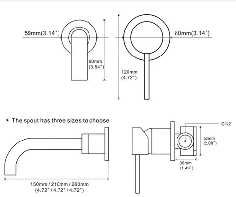 Gold Modern Single Lever Mixer #202080