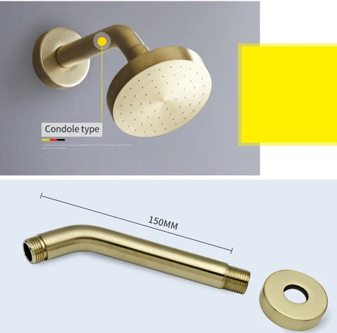 Brushed Gold Shower Mixer #202346