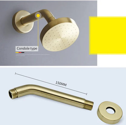 Brushed Gold Shower Mixer #202346