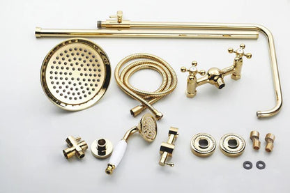 Polished Gold Wall Mounted Shower #20220