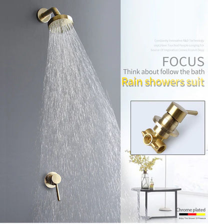 Brushed Gold Shower Mixer #202346