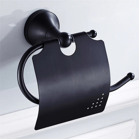 Antique Black Toilet Roll Holder #20191