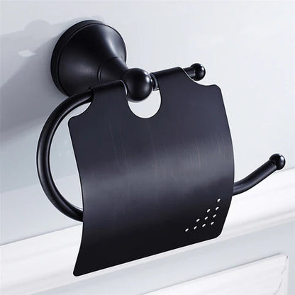 Antique Black Toilet Roll Holder #20191