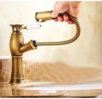 Brass Pull Out Basin Mixer #202437